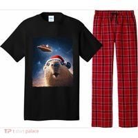 Funny Capybara Selfie Santa Ufo Xmas Christmas Pajama Set thumb 0