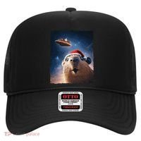 Funny Capybara Selfie Santa Ufo Xmas Christmas Hat thumb 0