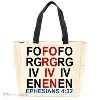Forgiven Christian Saying Tote Bag thumb 0