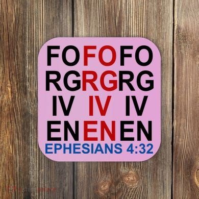 Forgiven Christian Saying Coaster