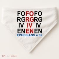 Forgiven Christian Saying USA-Made Doggie Bandana thumb 0