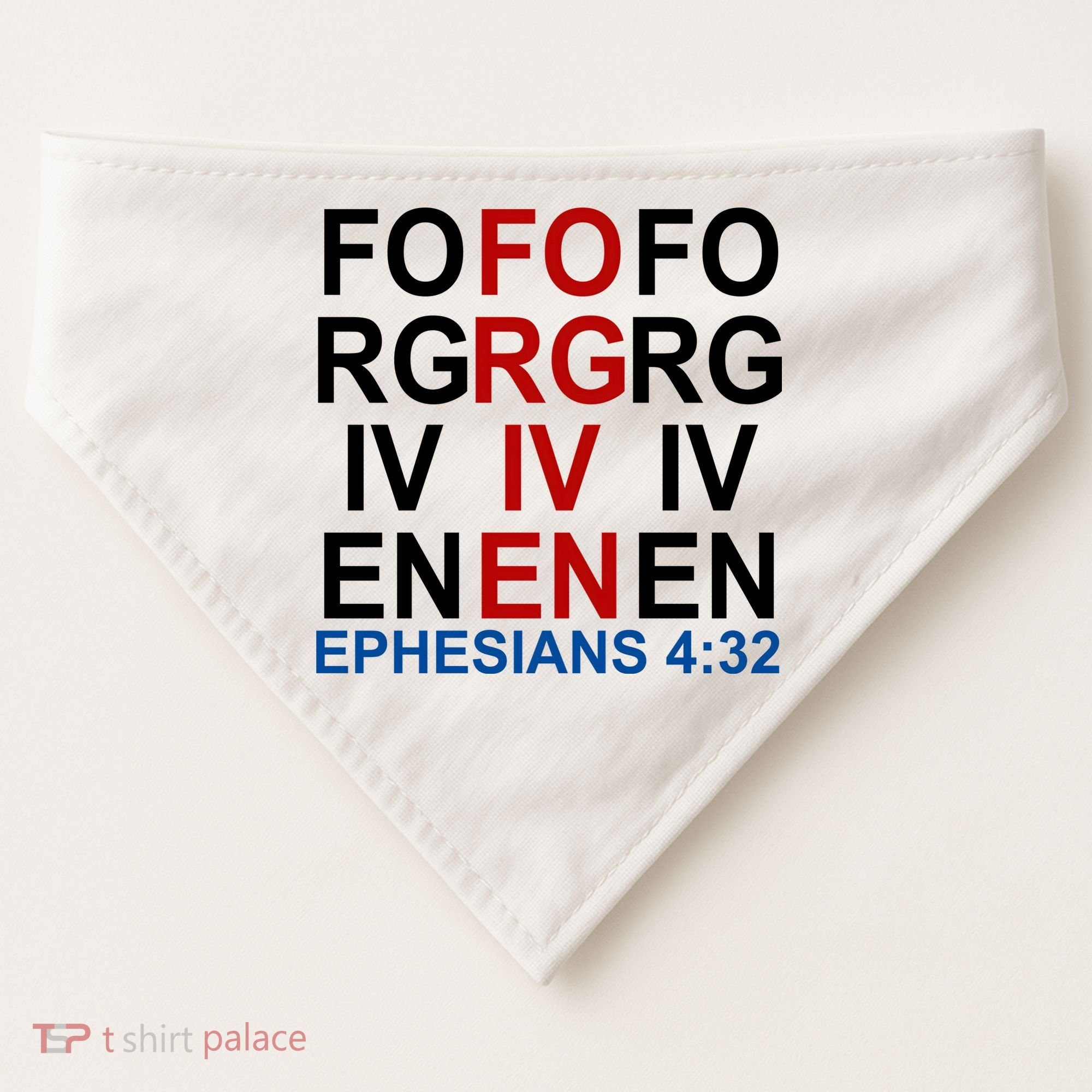 Forgiven Christian Saying USA-Made Doggie Bandana