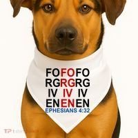 Forgiven Christian Saying USA-Made Doggie Bandana thumb 1