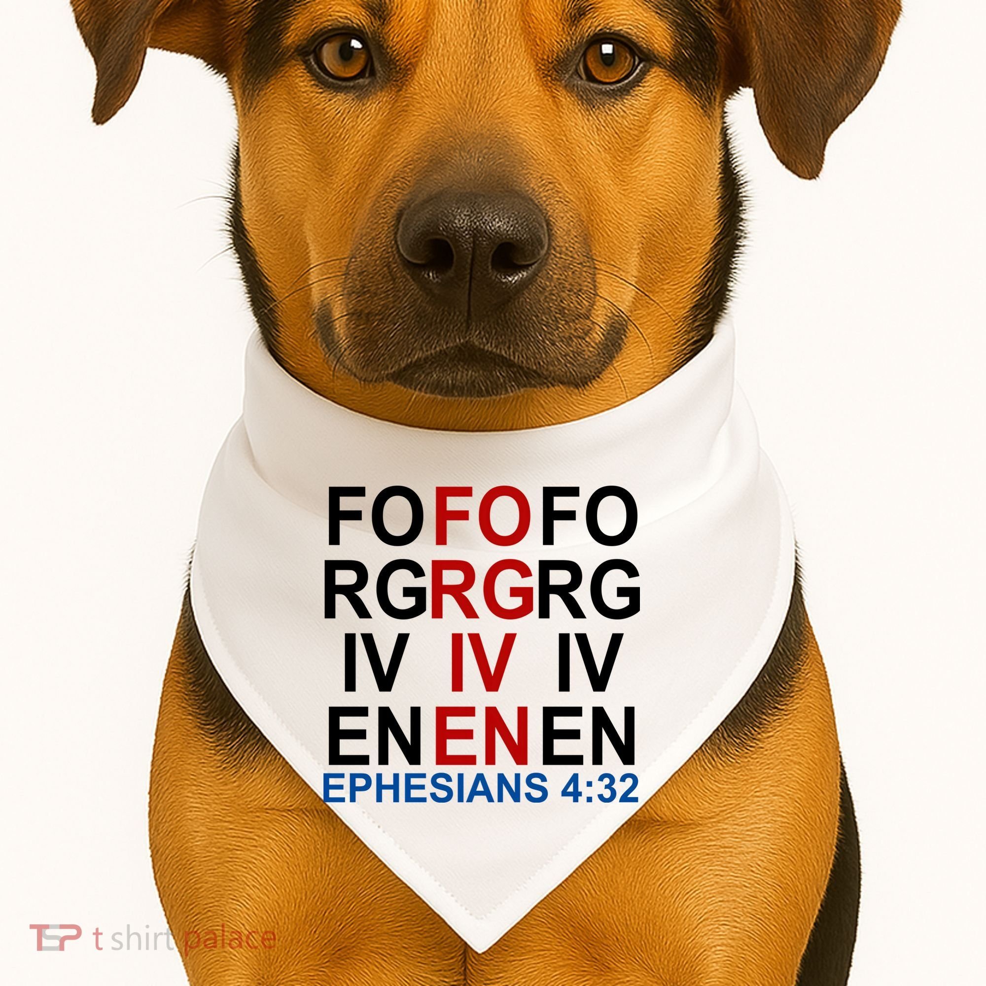 Forgiven Christian Saying USA-Made Doggie Bandana
