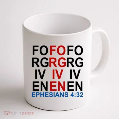 Forgiven Christian Saying Coffee Mug back