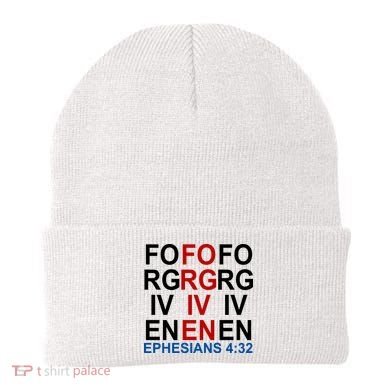 Forgiven Christian Saying Beanie