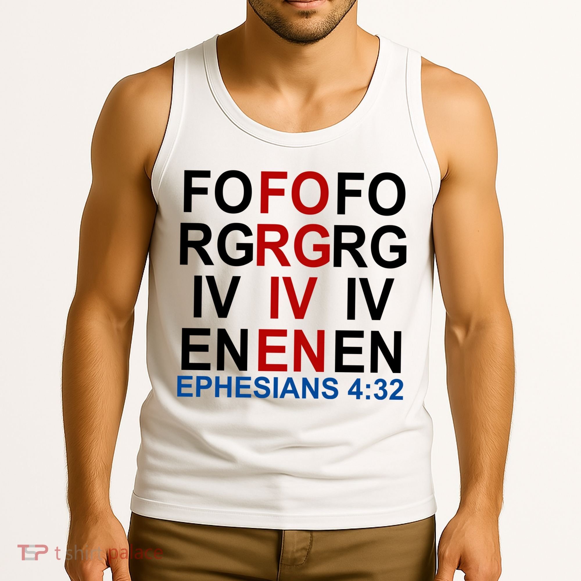 Forgiven Christian Saying Tank Top