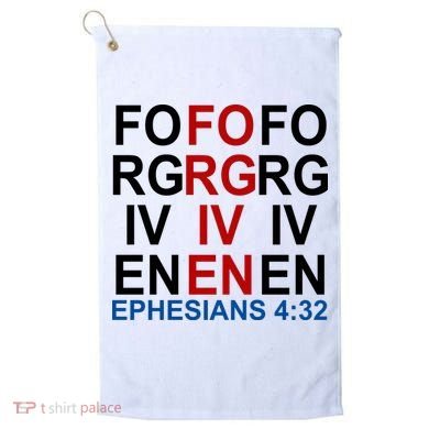 Forgiven Christian Saying Golf Towel