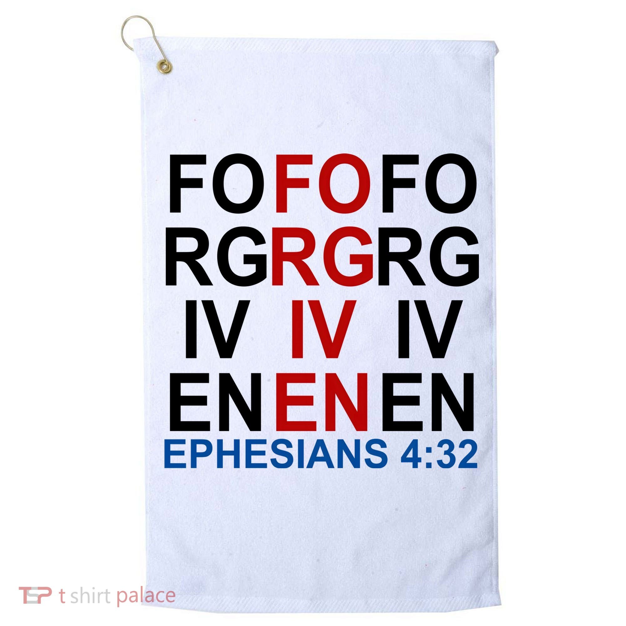 Forgiven Christian Saying Golf Towel