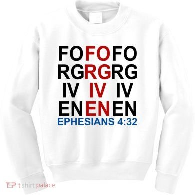 Forgiven Christian Saying Kids Sweatshirt