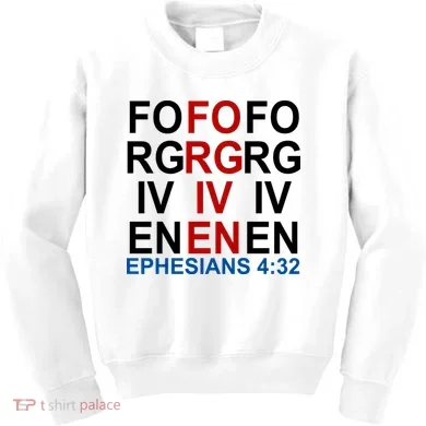 Forgiven Christian Saying Kids Sweatshirt