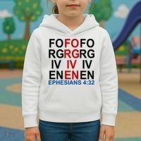 Forgiven Christian Saying Kids Hoodie thumb 3