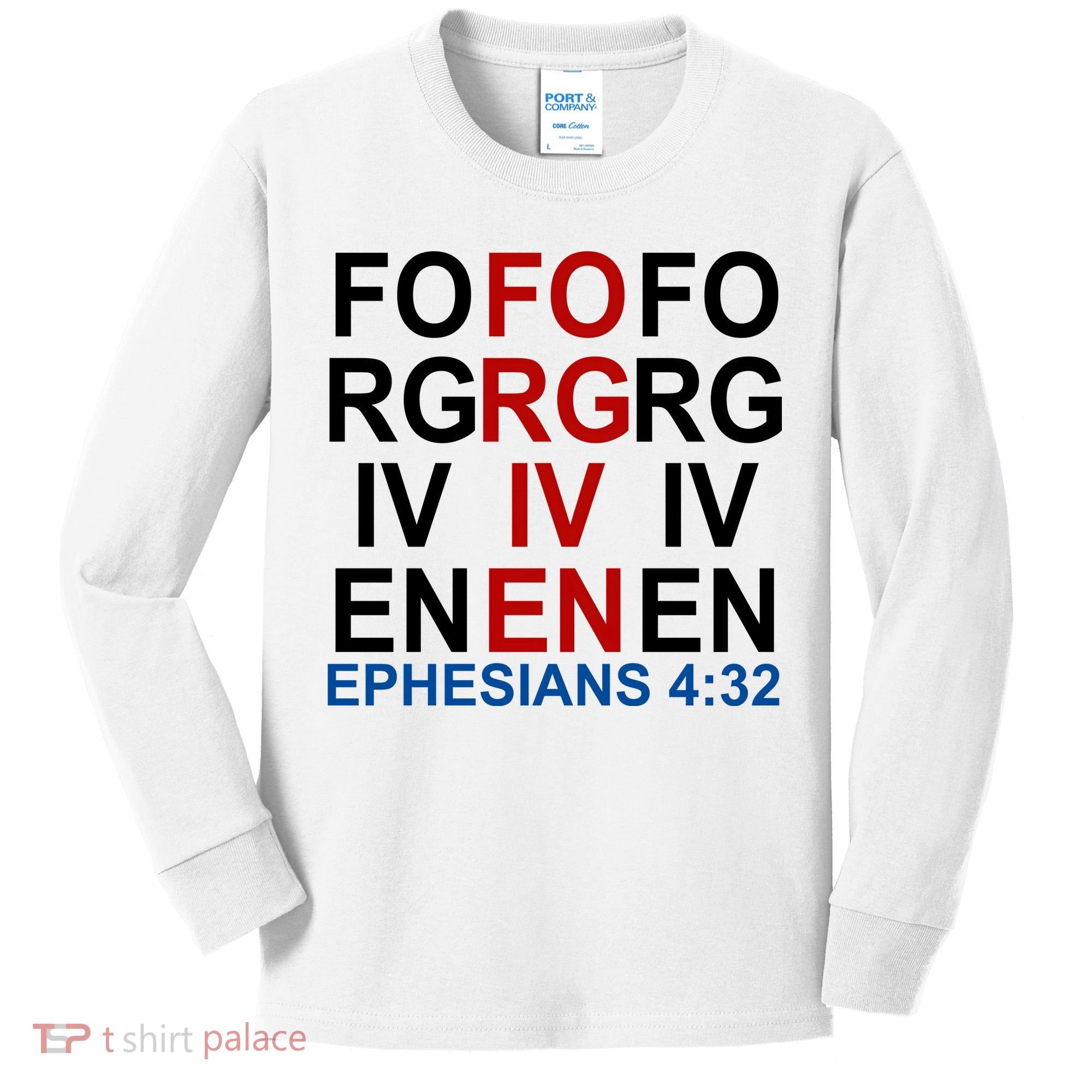 Forgiven Christian Saying Kids Long Sleeve Shirt
