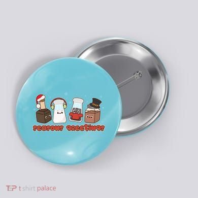 Funny Christmas Seasons Greeting Button