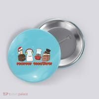 Funny Christmas Seasons Greeting Button thumb 0