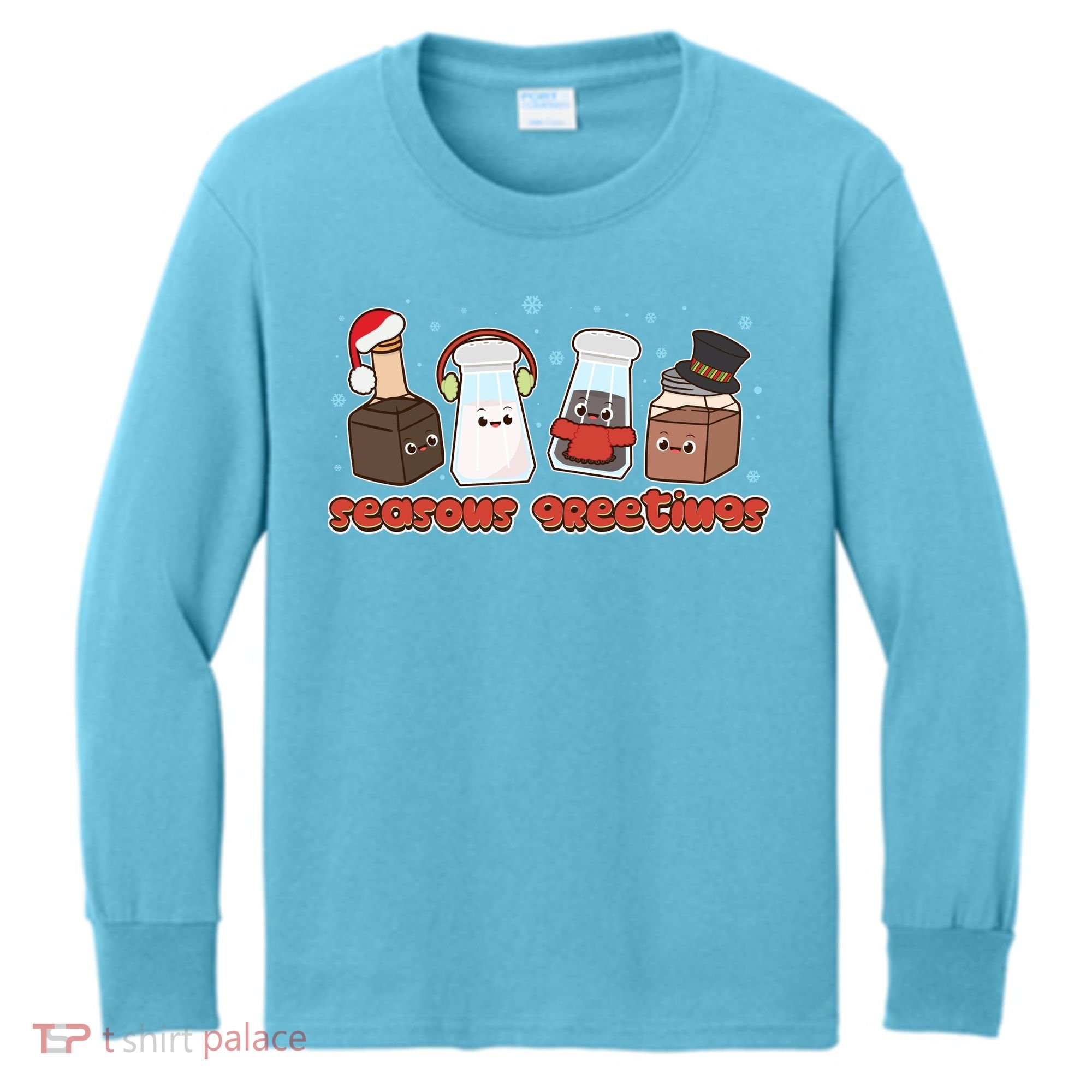 Funny Christmas Seasons Greeting Kids Long Sleeve Shirt
