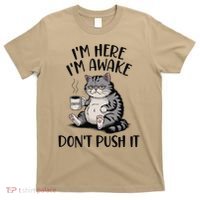 Funny Coffee Sarcastic Cat Lover Morning Vibes saying T-Shirt thumb 0