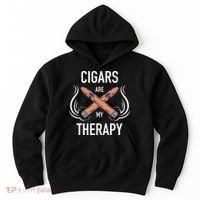 Funny Cigar Smoker Cigars Are My Therapy Gift Hoodie thumb 0