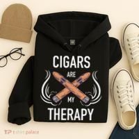Funny Cigar Smoker Cigars Are My Therapy Gift Hoodie thumb 4