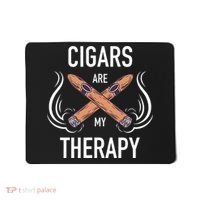 Funny Cigar Smoker Cigars Are My Therapy Gift Mousepad thumb 0