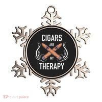 Funny Cigar Smoker Cigars Are My Therapy Gift Ornament thumb 0
