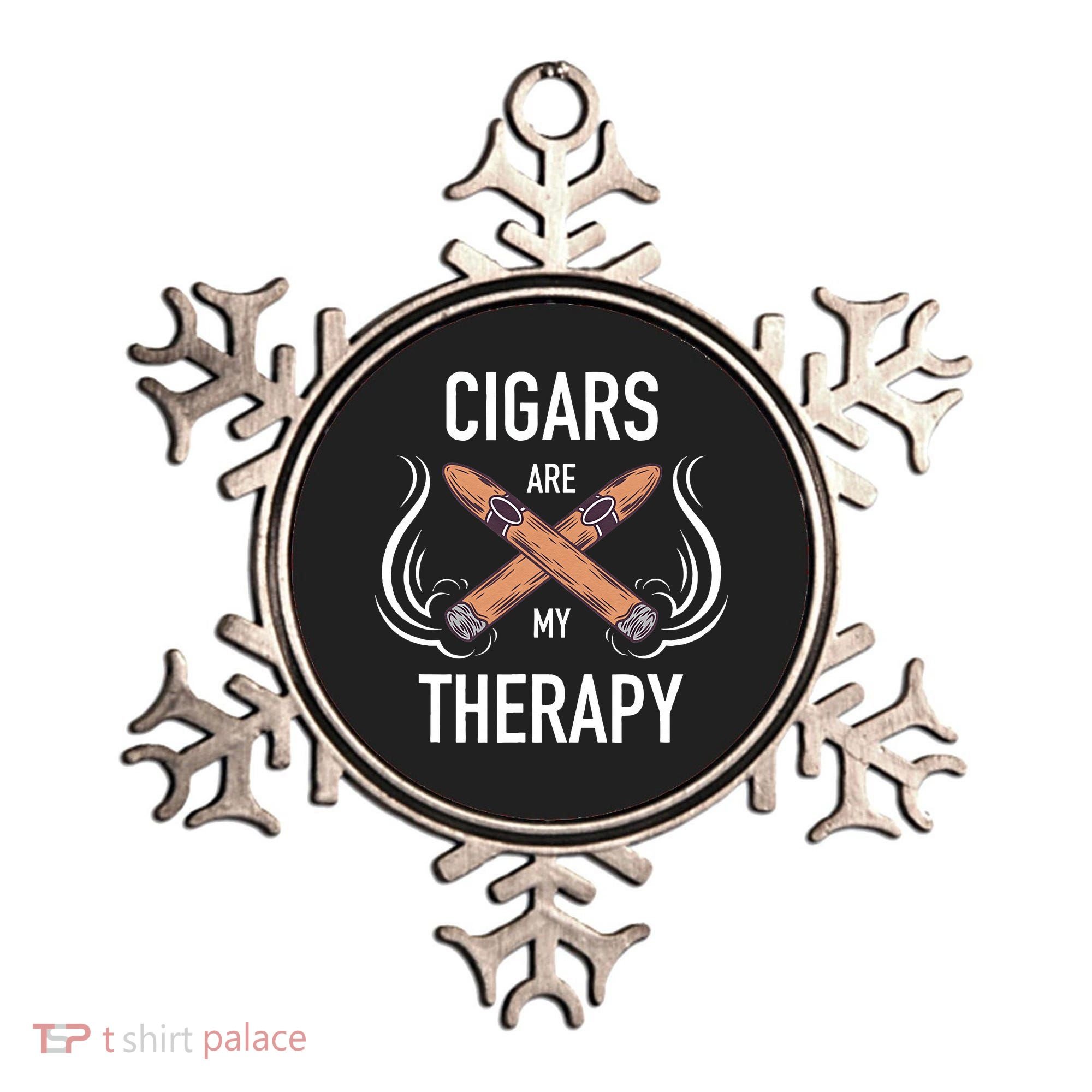 Funny Cigar Smoker Cigars Are My Therapy Gift Ornament