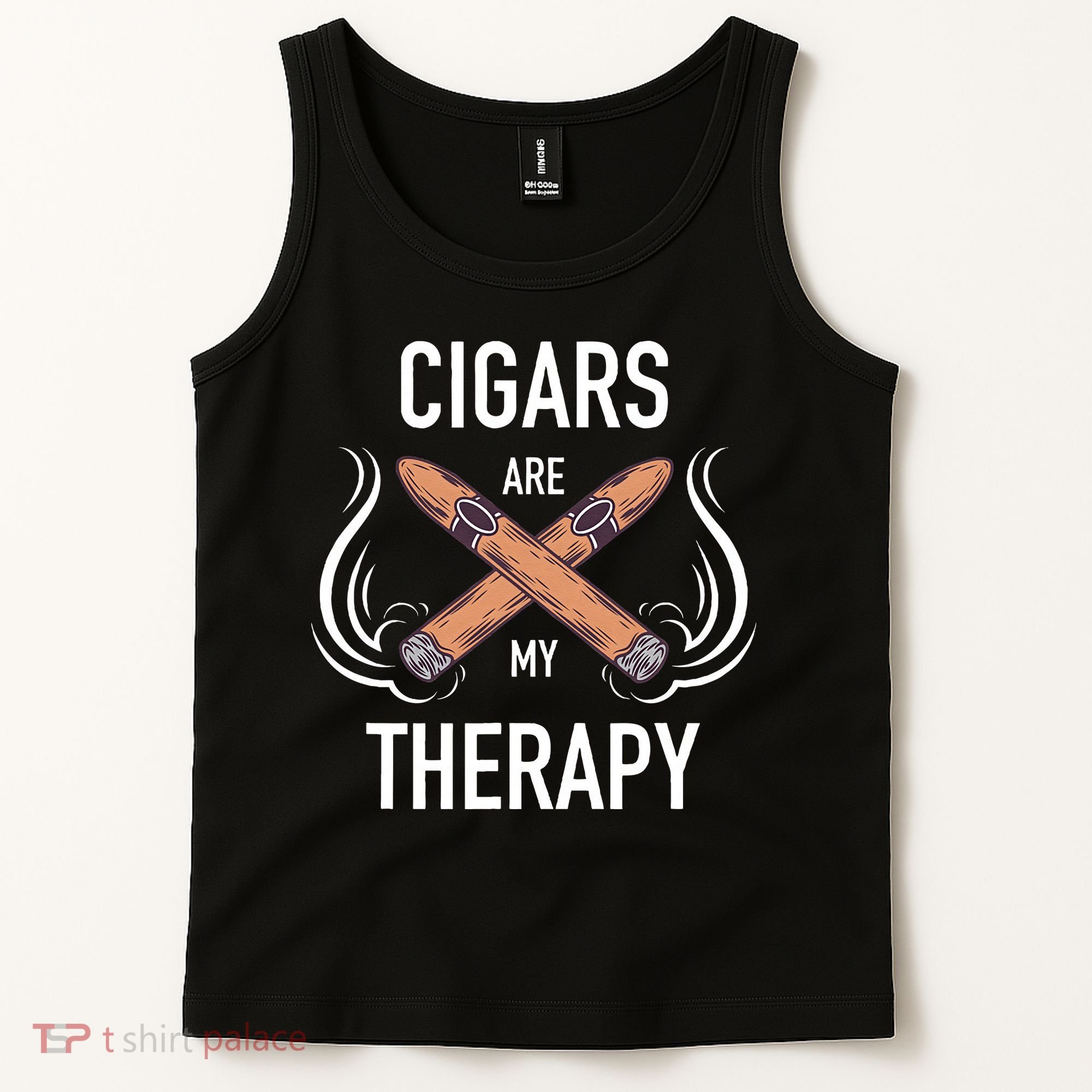 Funny Cigar Smoker Cigars Are My Therapy Gift Tank Top