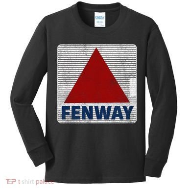 Fenway Citgo Sign Boston Retro Graphic  Kids Long Sleeve Shirt