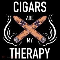 Funny Cigar Smoker Cigars Are My Therapy Gift Coaster thumb 2