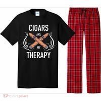 Funny Cigar Smoker Cigars Are My Therapy Gift Pajama Set thumb 0