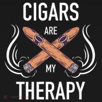 Funny Cigar Smoker Cigars Are My Therapy Gift Polo thumb 3