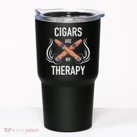 Funny Cigar Smoker Cigars Are My Therapy Gift Tumbler thumb 0