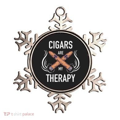 Funny Cigar Smoker Cigars Are My Therapy Gift Ornament