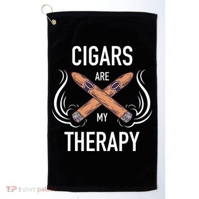 Funny Cigar Smoker Cigars Are My Therapy Gift Golf Towel