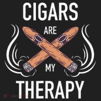 Funny Cigar Smoker Cigars Are My Therapy Gift Golf Towel thumb 3
