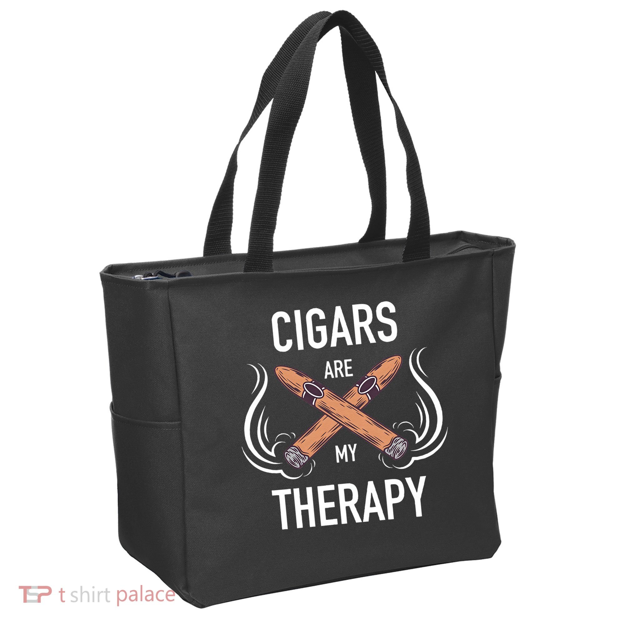 Funny Cigar Smoker Cigars Are My Therapy Gift Tote Bag
