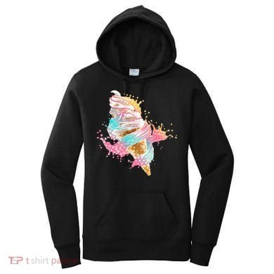 Fun Colorful Summer Time Vanilla Ice Cream Women's Hoodie
