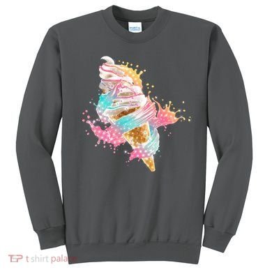 Fun Colorful Summer Time Vanilla Ice Cream Sweatshirt