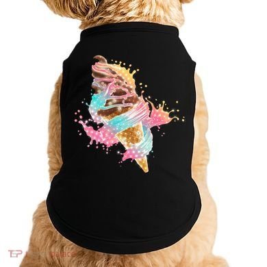 Fun Colorful Summer Time Chocolate Ice Cream Doggie Tank