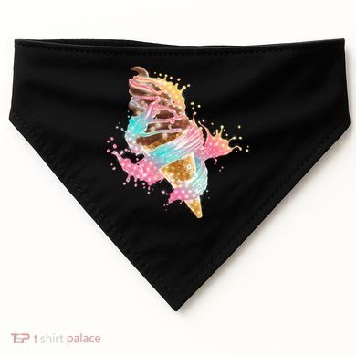 Fun Colorful Summer Time Chocolate Ice Cream USA-Made Doggie Bandana