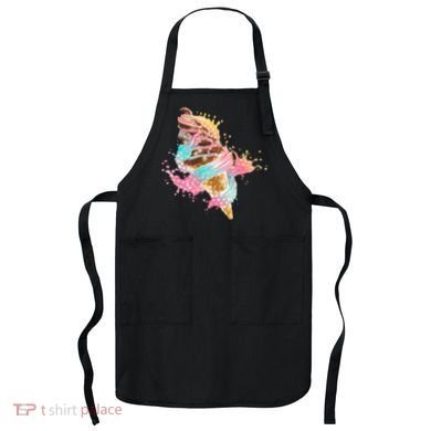 Fun Colorful Summer Time Chocolate Ice Cream Apron
