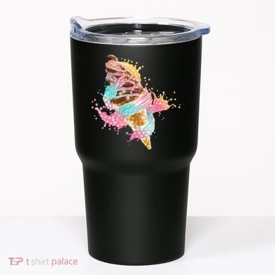 Fun Colorful Summer Time Chocolate Ice Cream Tumbler