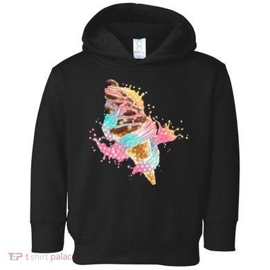 Fun Colorful Summer Time Chocolate Ice Cream Toddler Hoodie