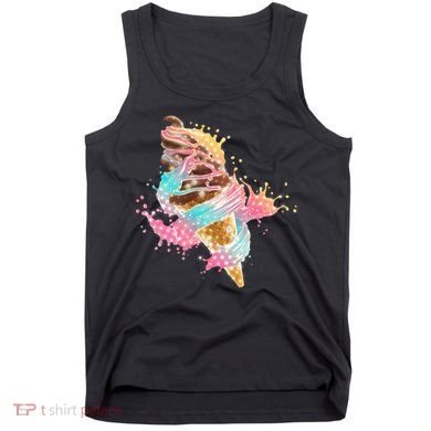 Fun Colorful Summer Time Chocolate Ice Cream Tank Top