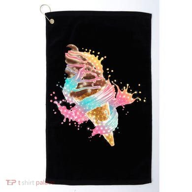 Fun Colorful Summer Time Chocolate Ice Cream Golf Towel