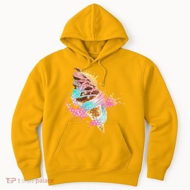 Fun Colorful Summer Time Chocolate Ice Cream Hoodie