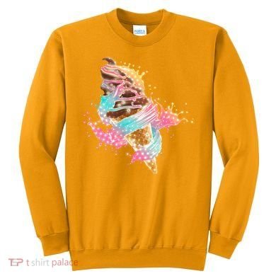Fun Colorful Summer Time Chocolate Ice Cream Sweatshirt