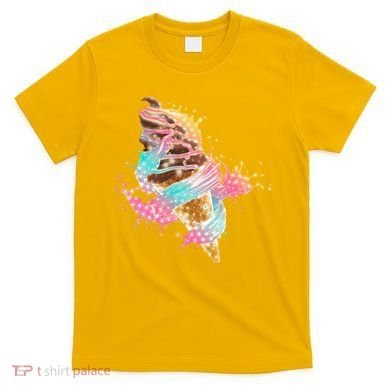 Fun Colorful Summer Time Chocolate Ice Cream T-Shirt