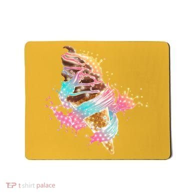 Fun Colorful Summer Time Chocolate Ice Cream Mousepad