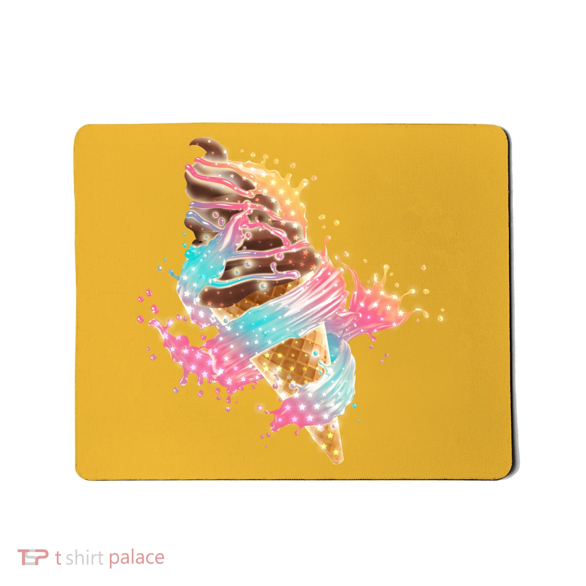 Fun Colorful Summer Time Chocolate Ice Cream Mousepad